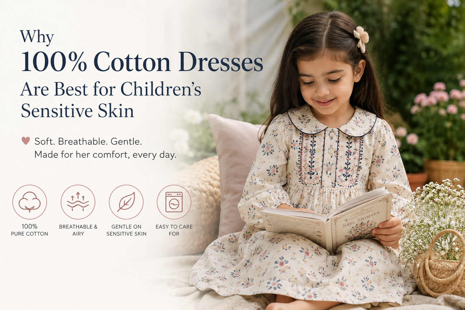 Why 100% Cotton Dresses Are Best for Children's Sensitive Skin